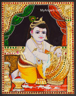 Butter Krishna Tanjore Painting