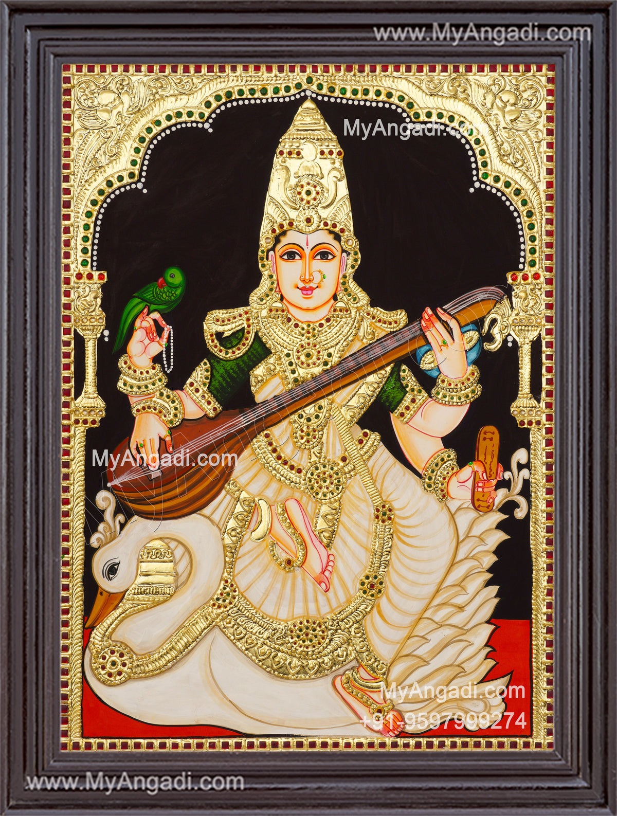 Saraswathi Tanjore Painting