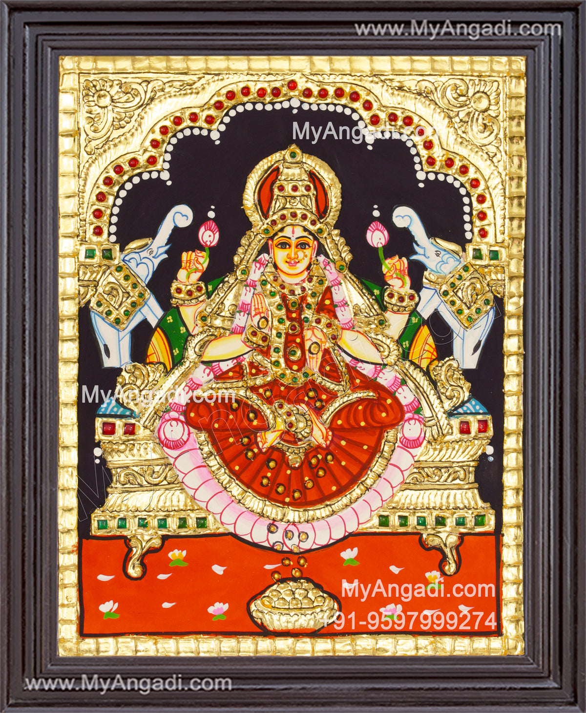 Gajalakshmi Tanjore Painting
