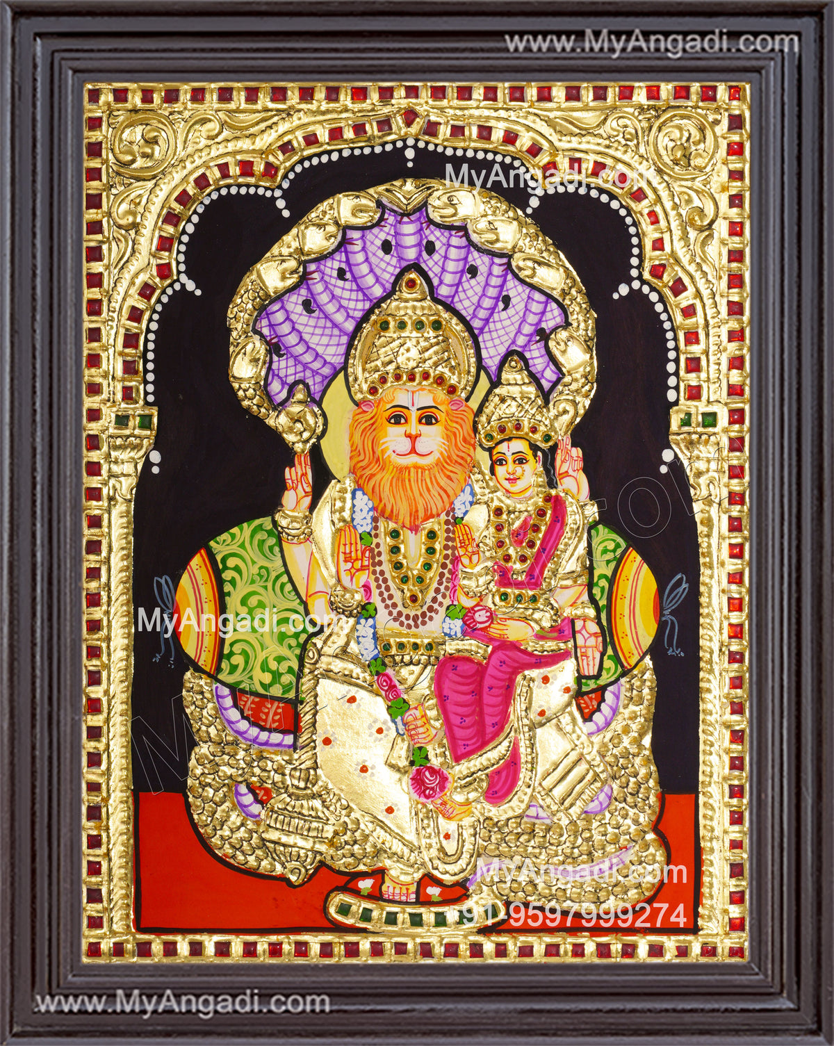 Lakshmi Narasimhar Tanjore Painting