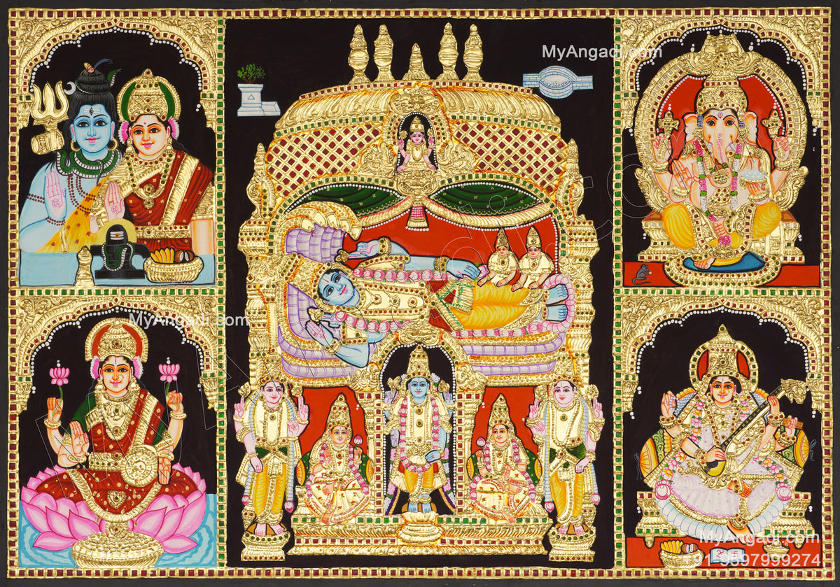 5 Panel Tanjore Painting