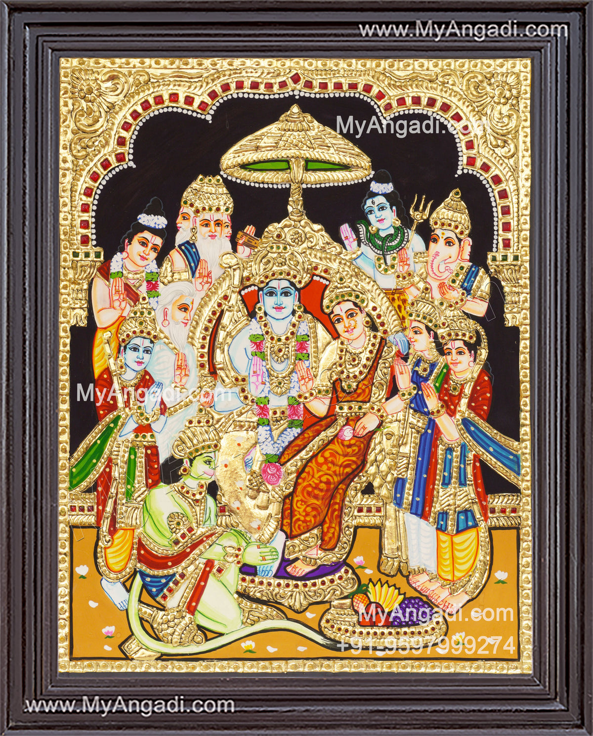 Ramar Pattabhishekam Tanjore Painting