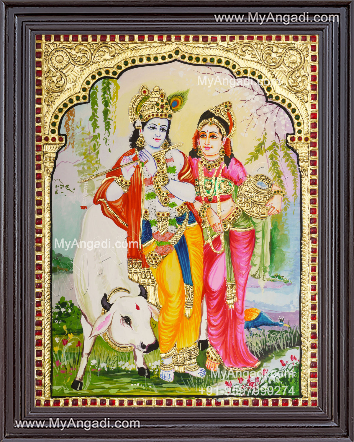 Radha Krishna Tanjore Paintings