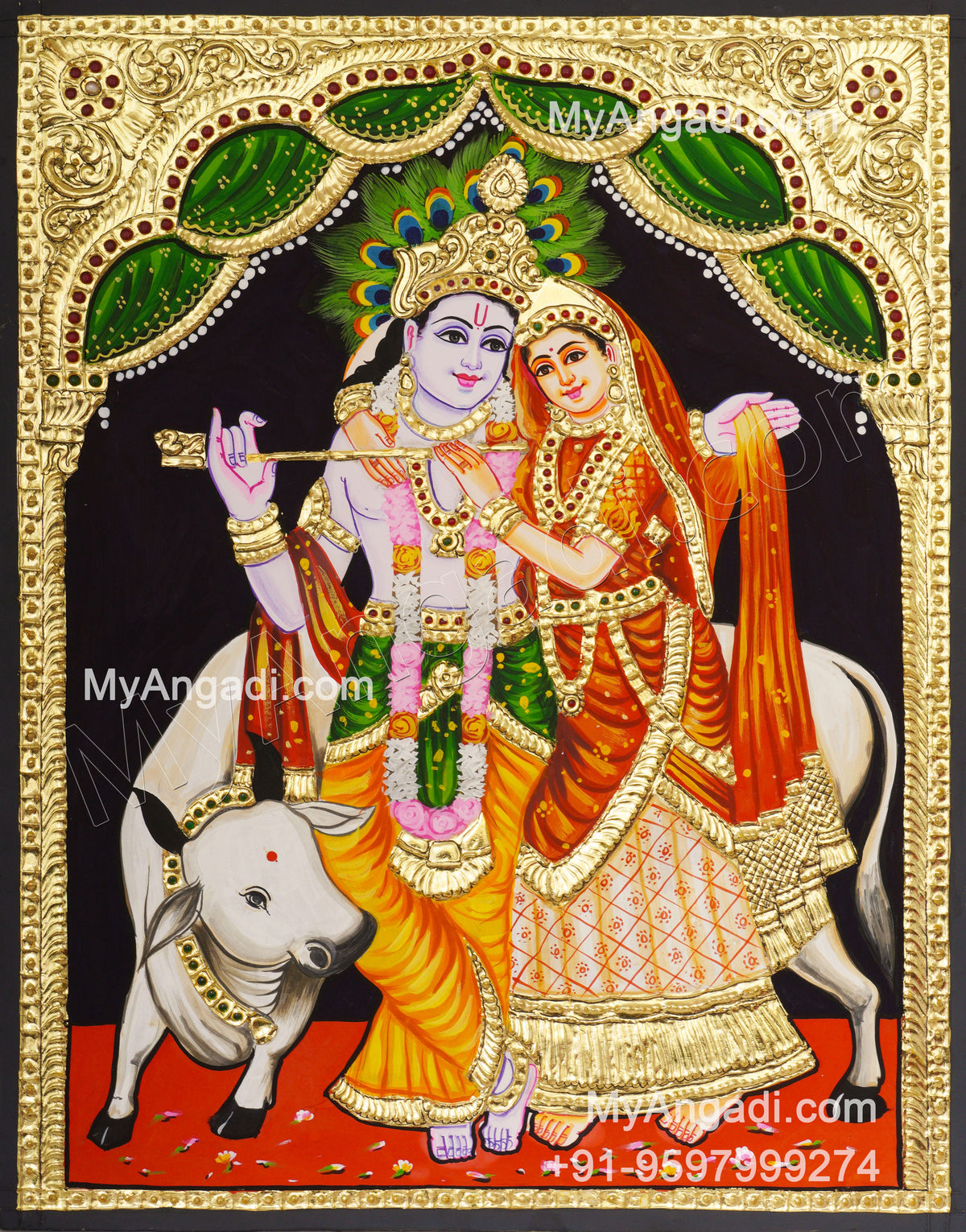 Radha Krishna Tanjore Paintings