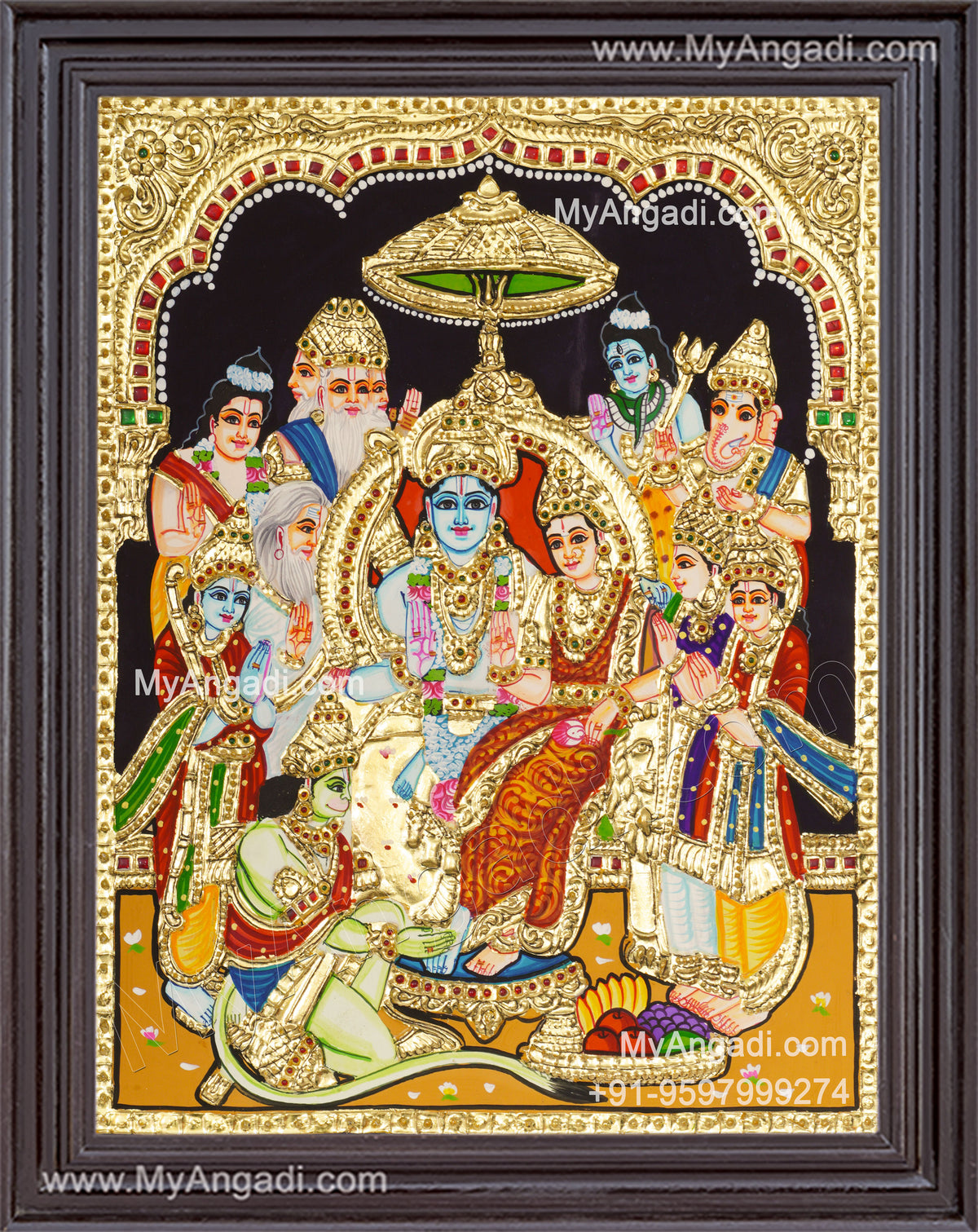 Ramar Pattabhishekam Tanjore Painting