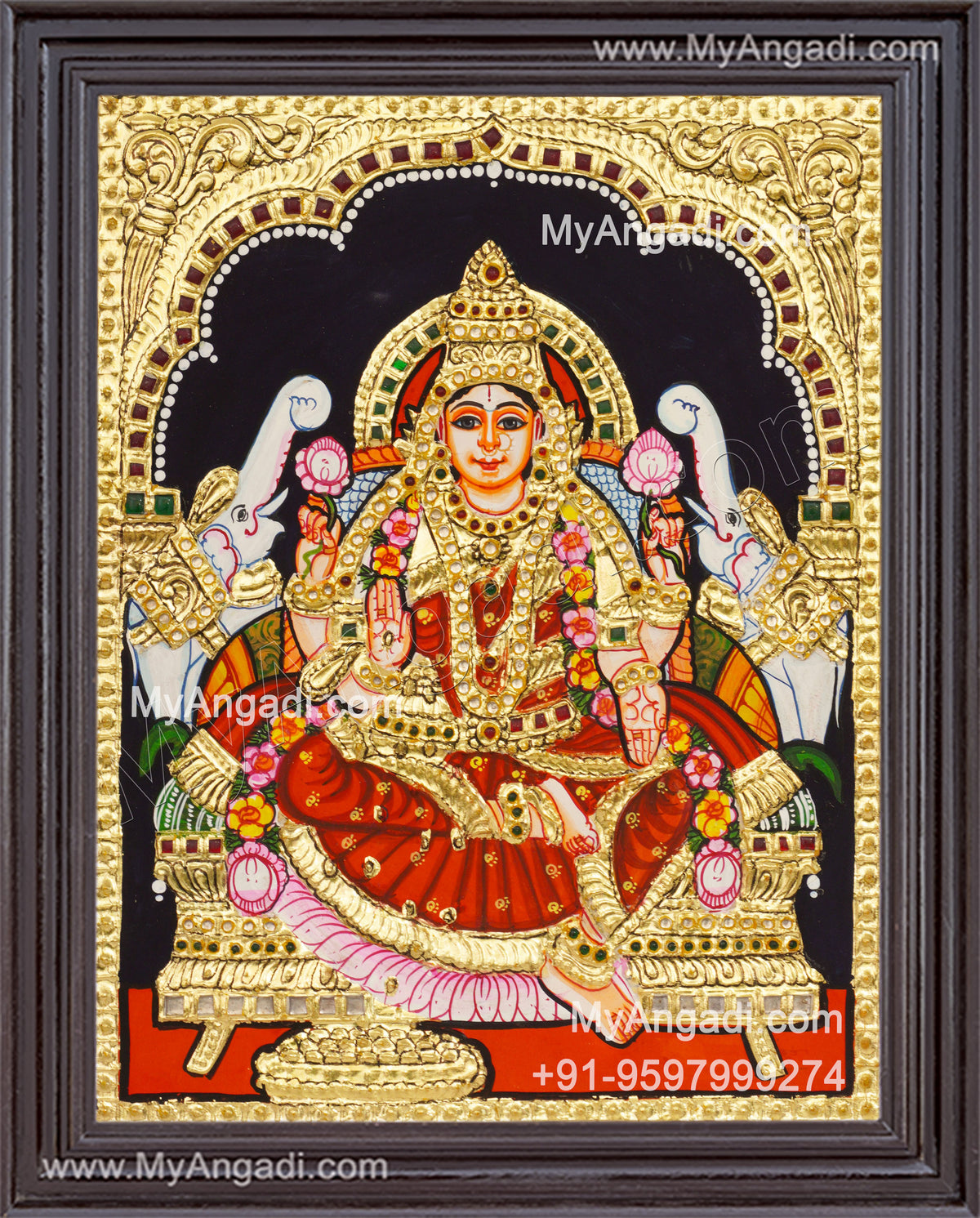 Gajalakshmi Tanjore Painting