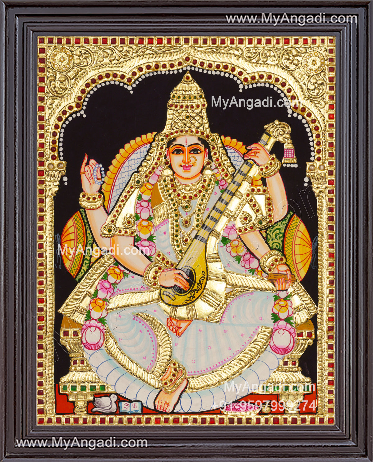 Saraswathi Tanjore Painting