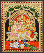Shiva Family Tanjore Painting - Shiva Parivar