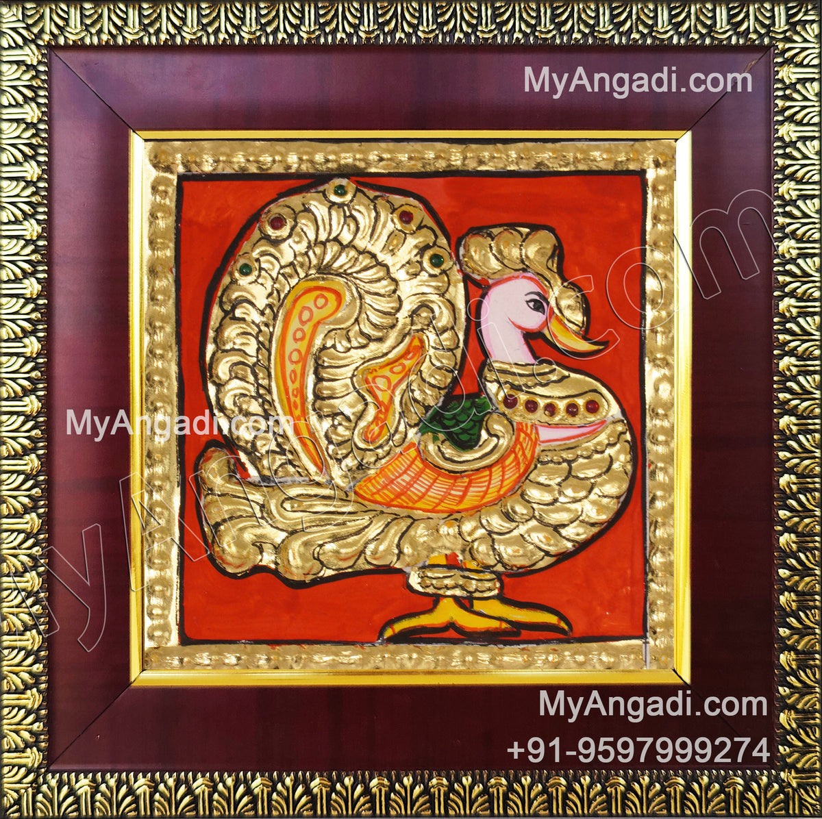 Annam Swan / Anna Pakshi Tanjore Painting