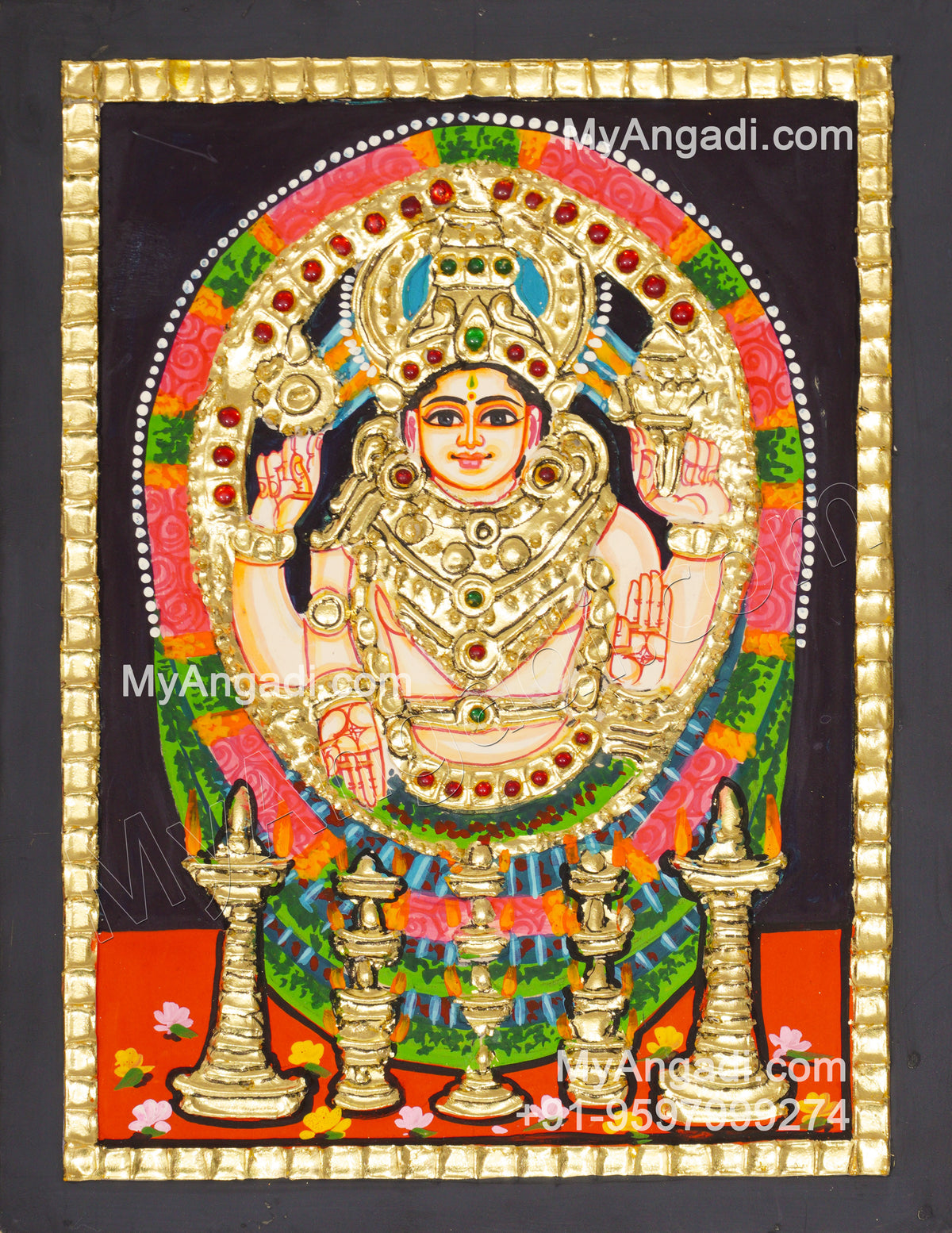 Chottanikara Bagavathi Amman Tanjore Painting