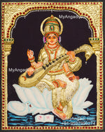 Saraswathi 3D Tanjore Painting