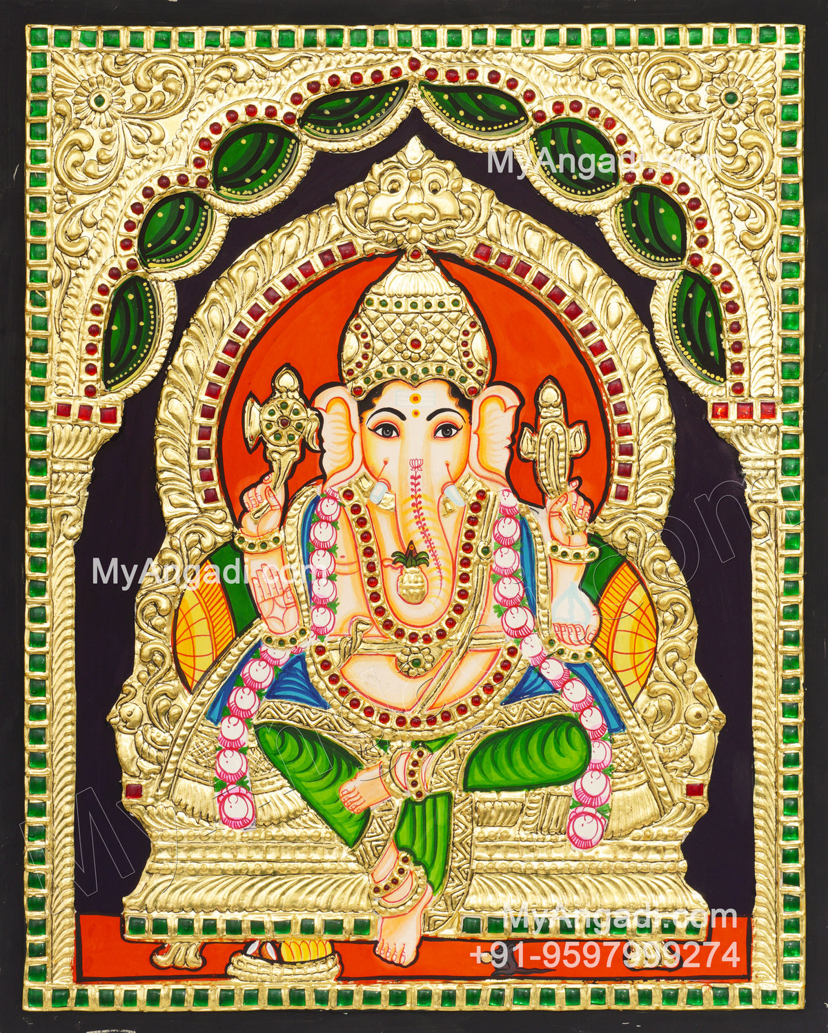 Ganesha Tanjore Painting