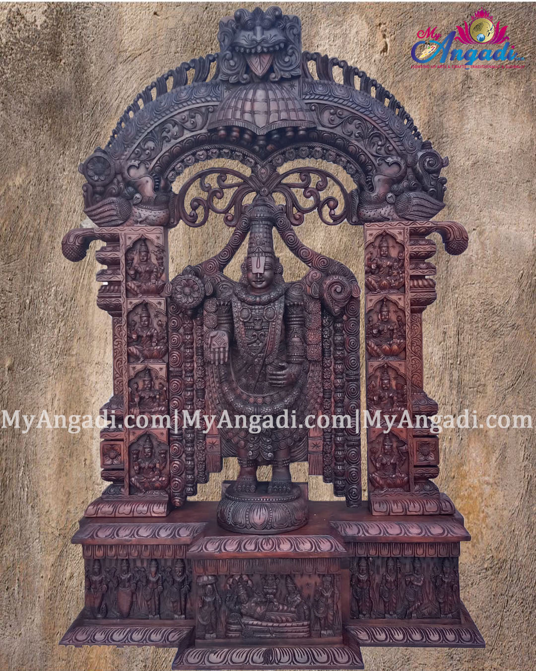 Balaji Wooden Statues