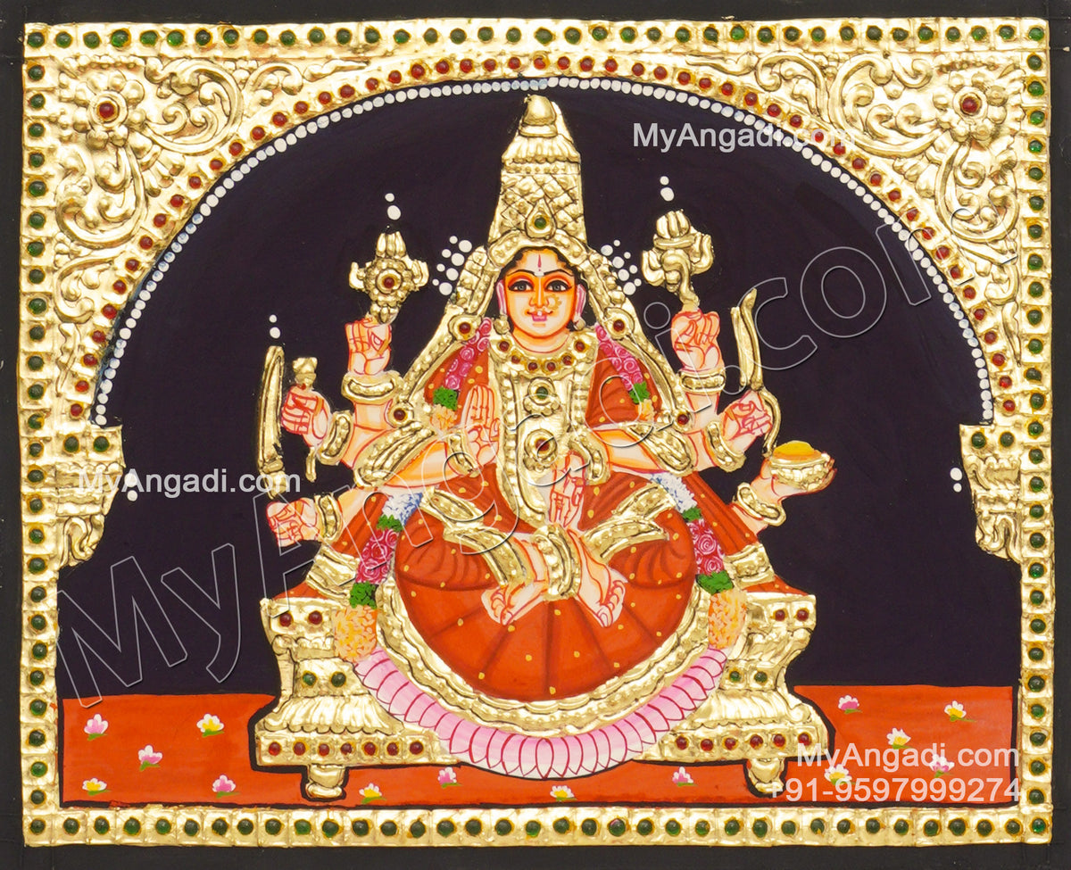 Veera Lakshmi Tanjore Painting