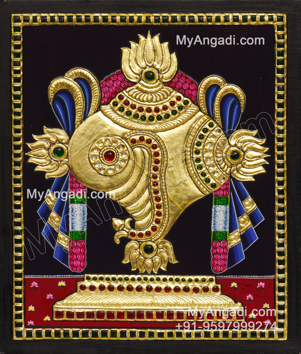 Shankh Tanjore Painting