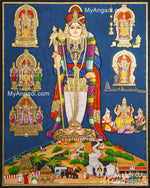 Arupadai Veetu Murugar Tanjore Painting