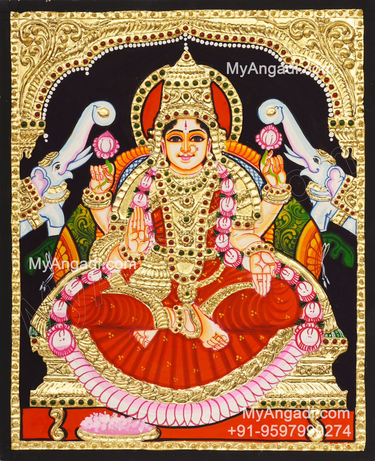 Gajalakshmi Tanjore Paintings
