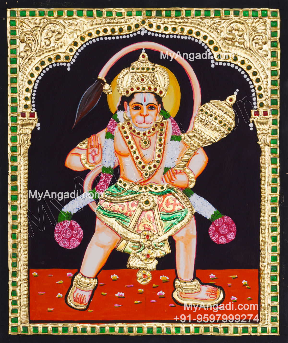 Hanuman Tanjore Painting