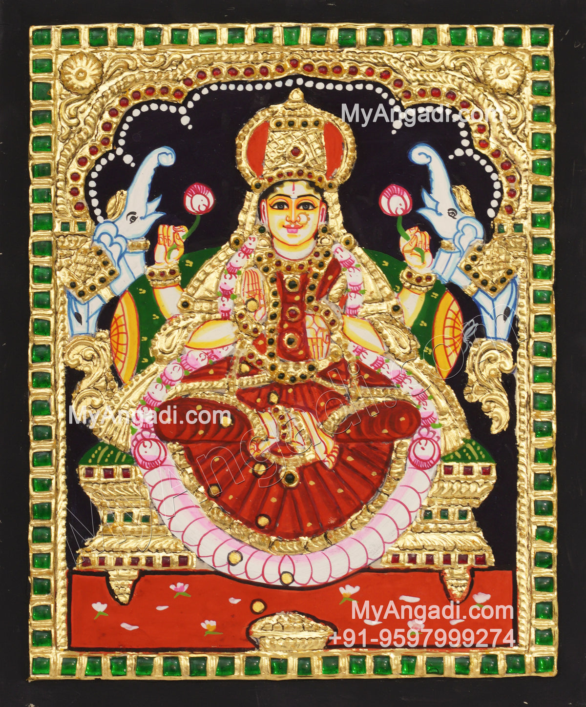 Gajalakshmi Tanjore Painting MATP266