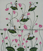 Pichwai Cow Lotus Canvas Painting