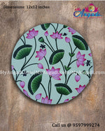 Pichwai Lotus Green Canvas Painting