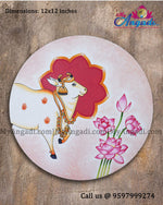 Pichwai Cow With Lotus Canvas Painting