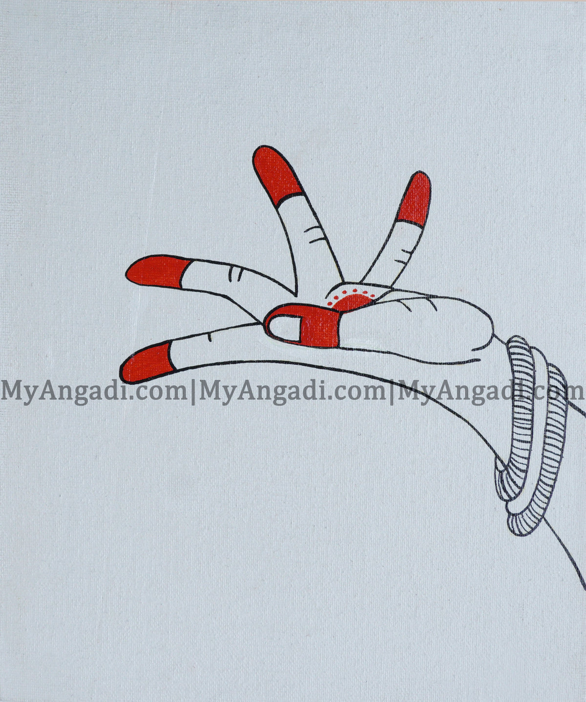 Avahita Mudra Bharathanatyam Series in Canvas Painting