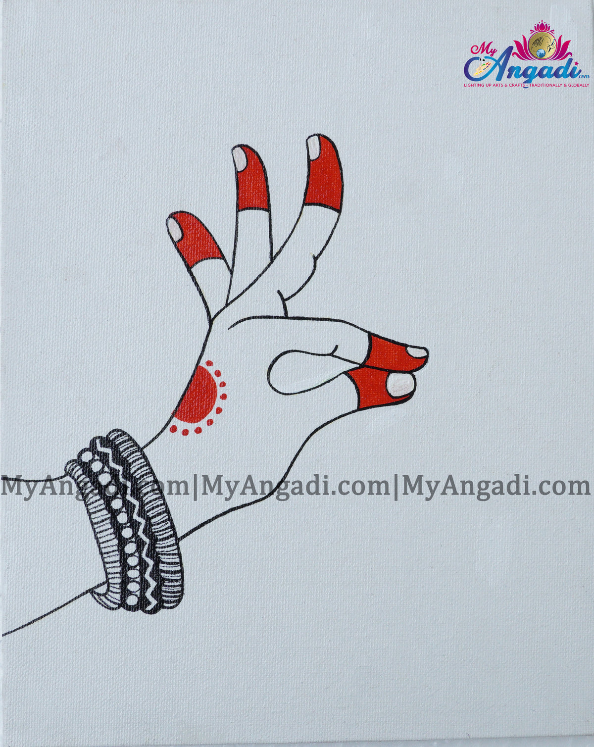 Hamsaya Mudra Bharathanatyam Series in Canvas Painting