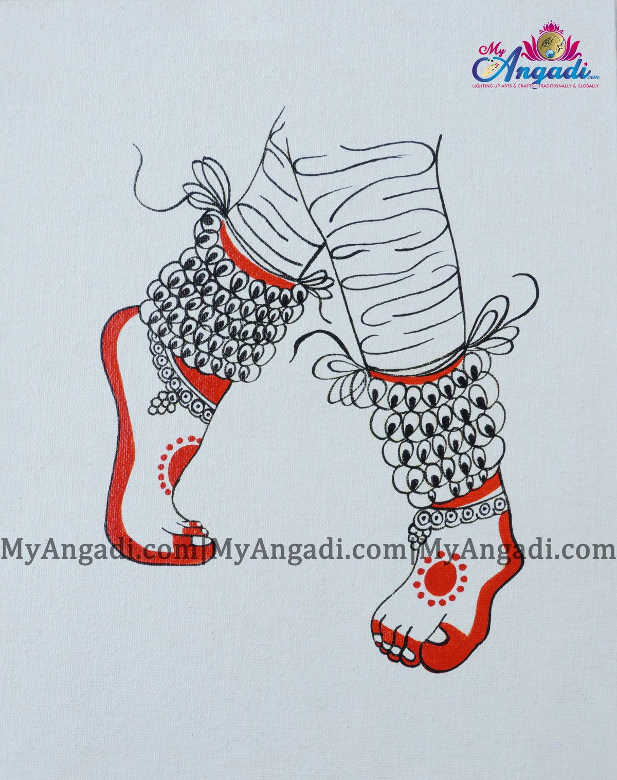 Bharathanatyam Series in Canvas Painting
