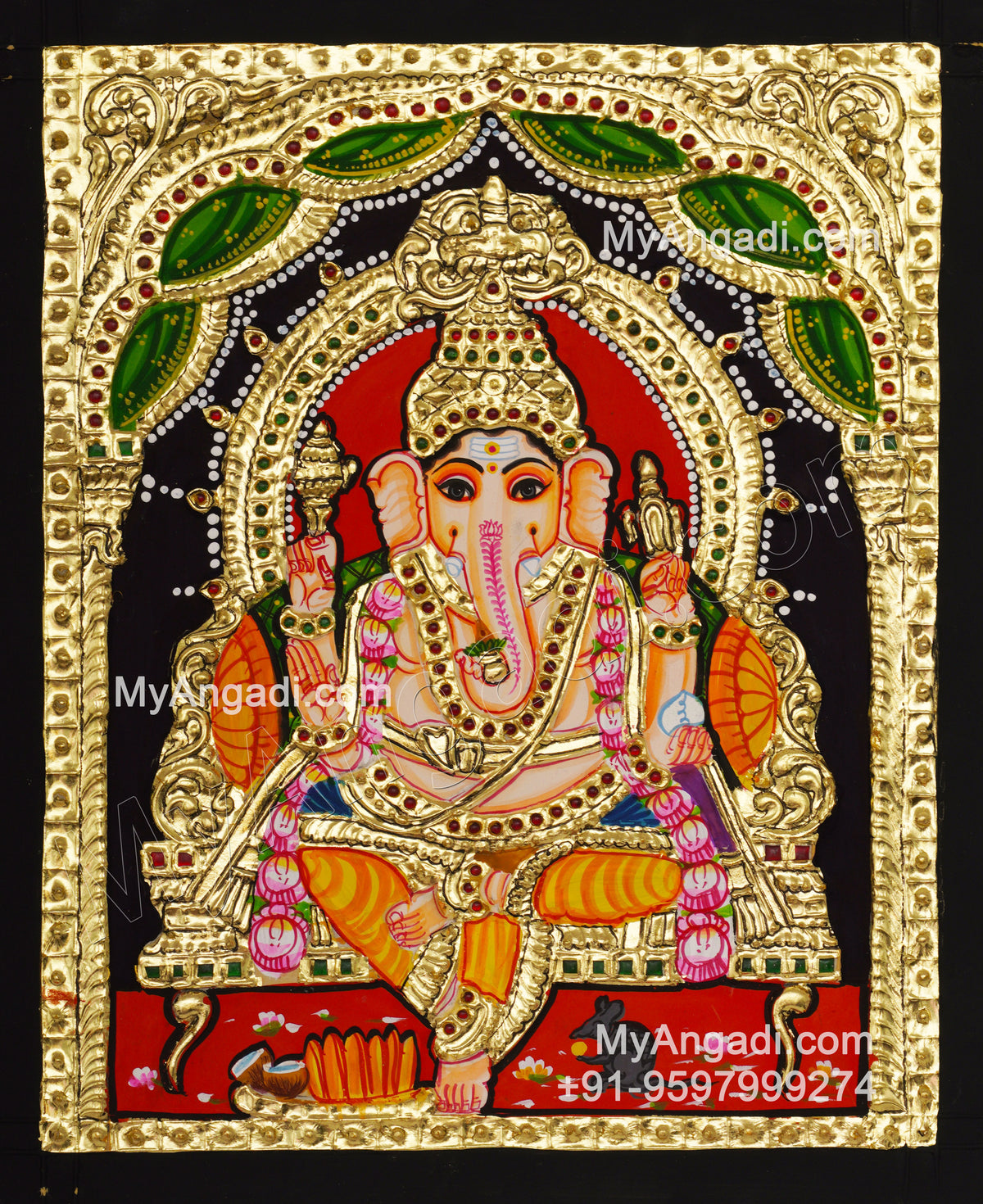 Ganapathi Tanjore Painting