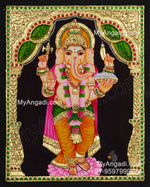 Standing Ganesha Tanjore Painting