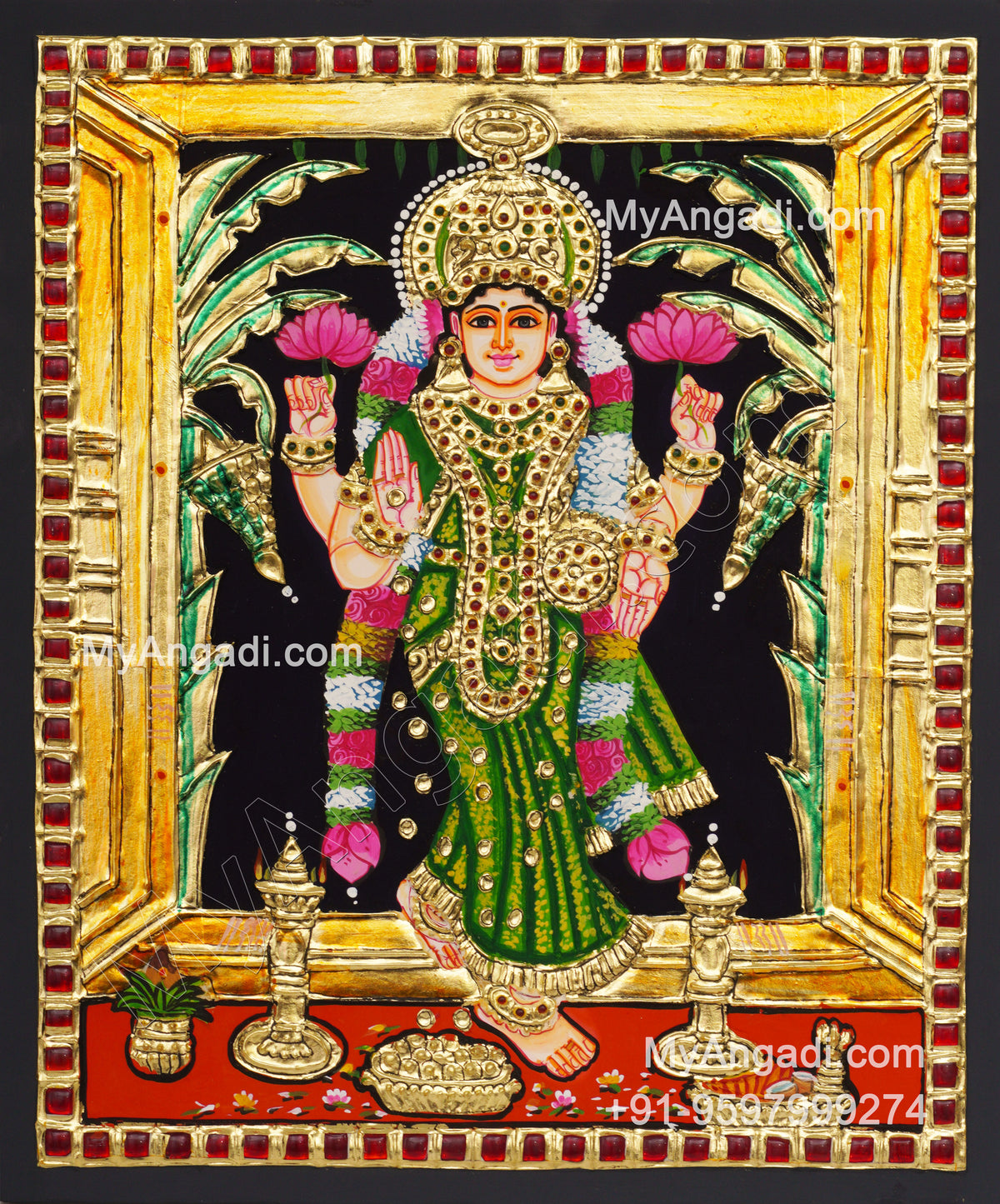 Graha Lakshmi Tanjore Painting