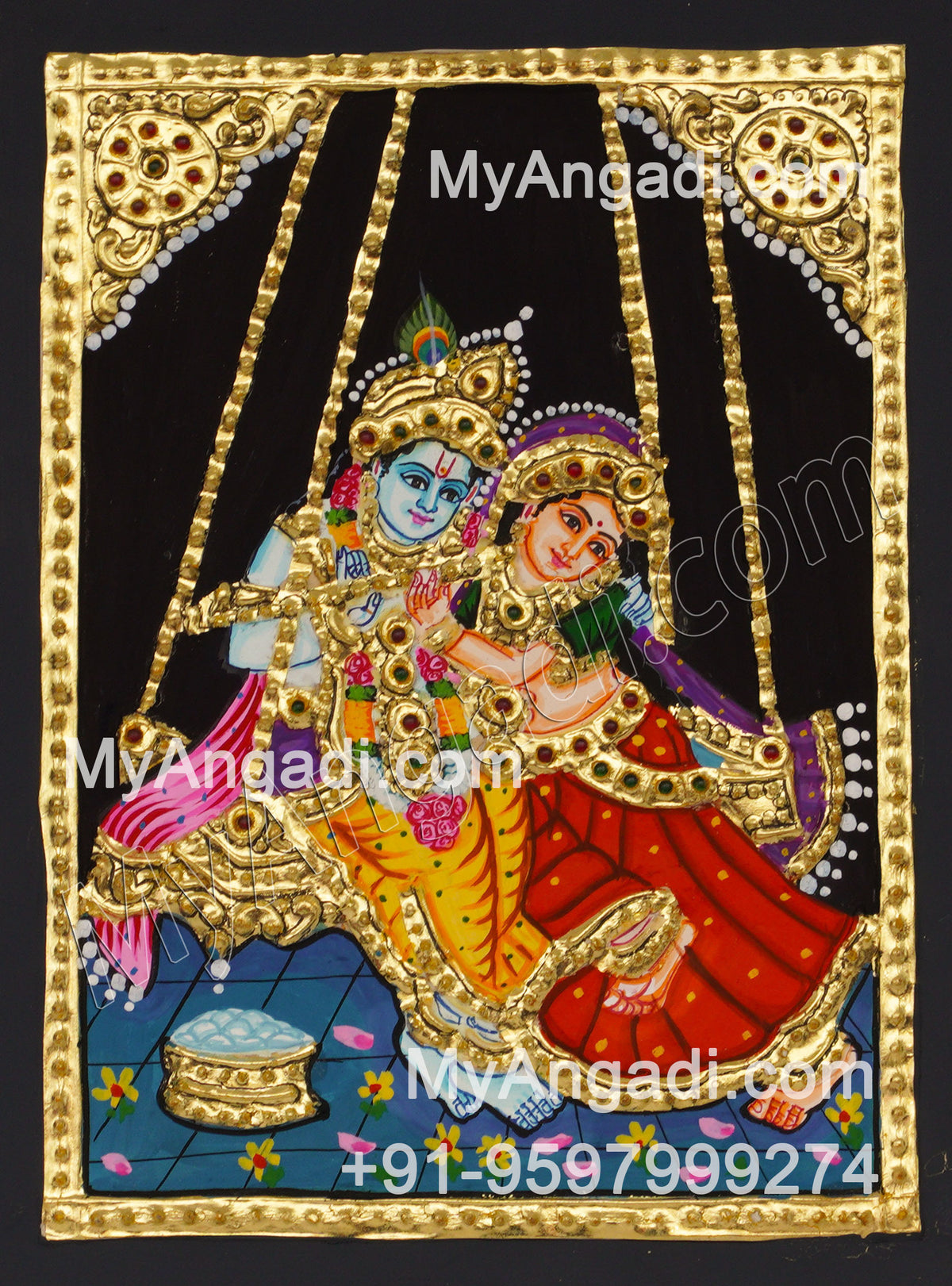 Radha Krishna Tanjore Paintings