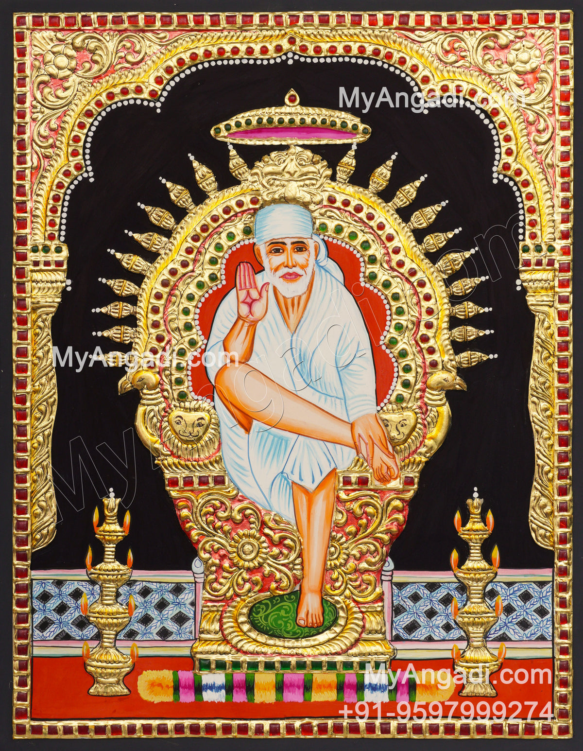 Saibaba Tanjore Painting