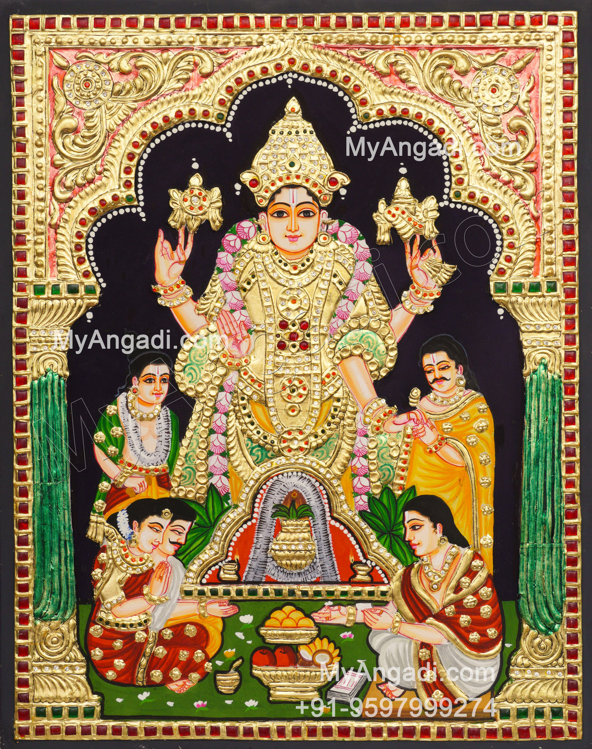 Sathya Narayana Swami Tanjore Painting