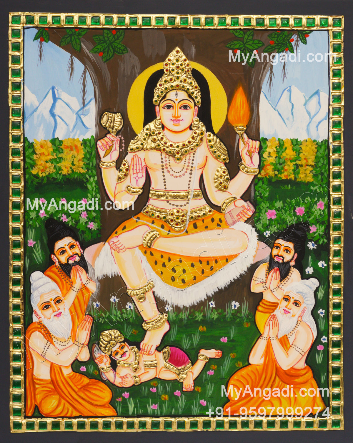 Dakshinamurthi Tanjore Painting