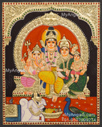 Shivan Family Tanjore Painting