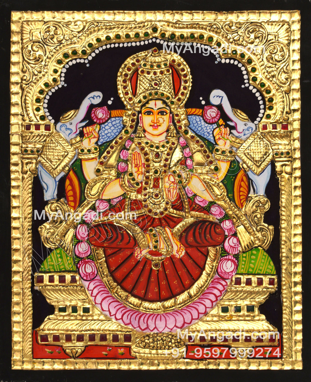 Gajalakshmi Tanjore Paintings