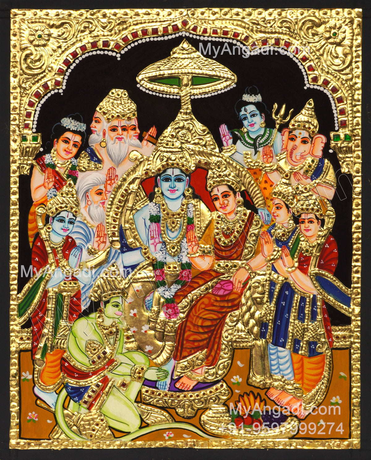 Ramar Pattabhisekam Tanjore Painting