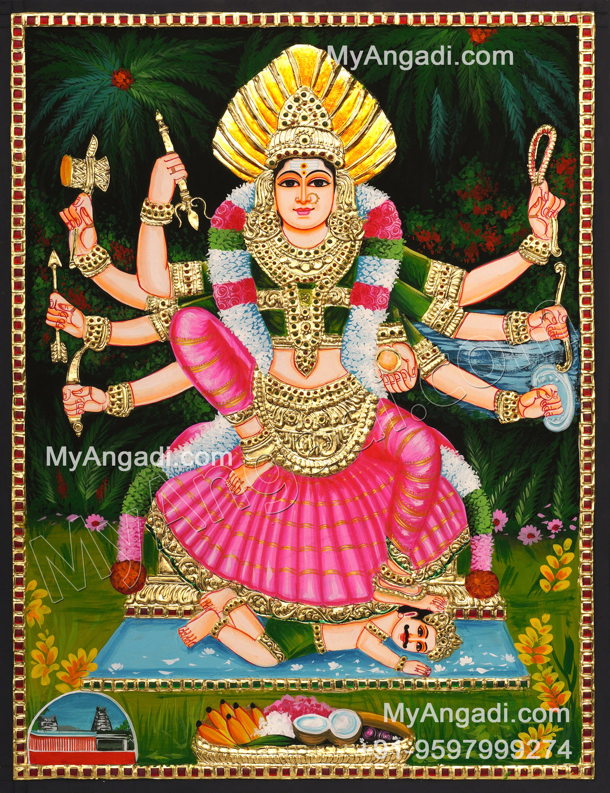 Vettudaiyar Kaliamman Tanjore Paintings