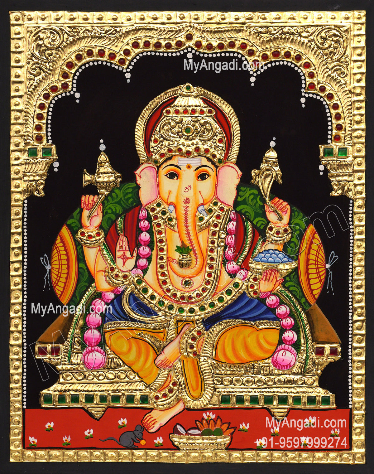 Ganapathi Tanjore Painting