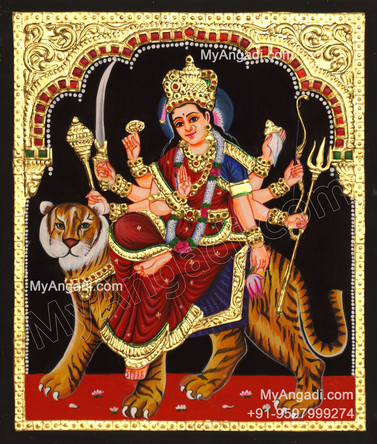 Durga Devi Tanjore Painting