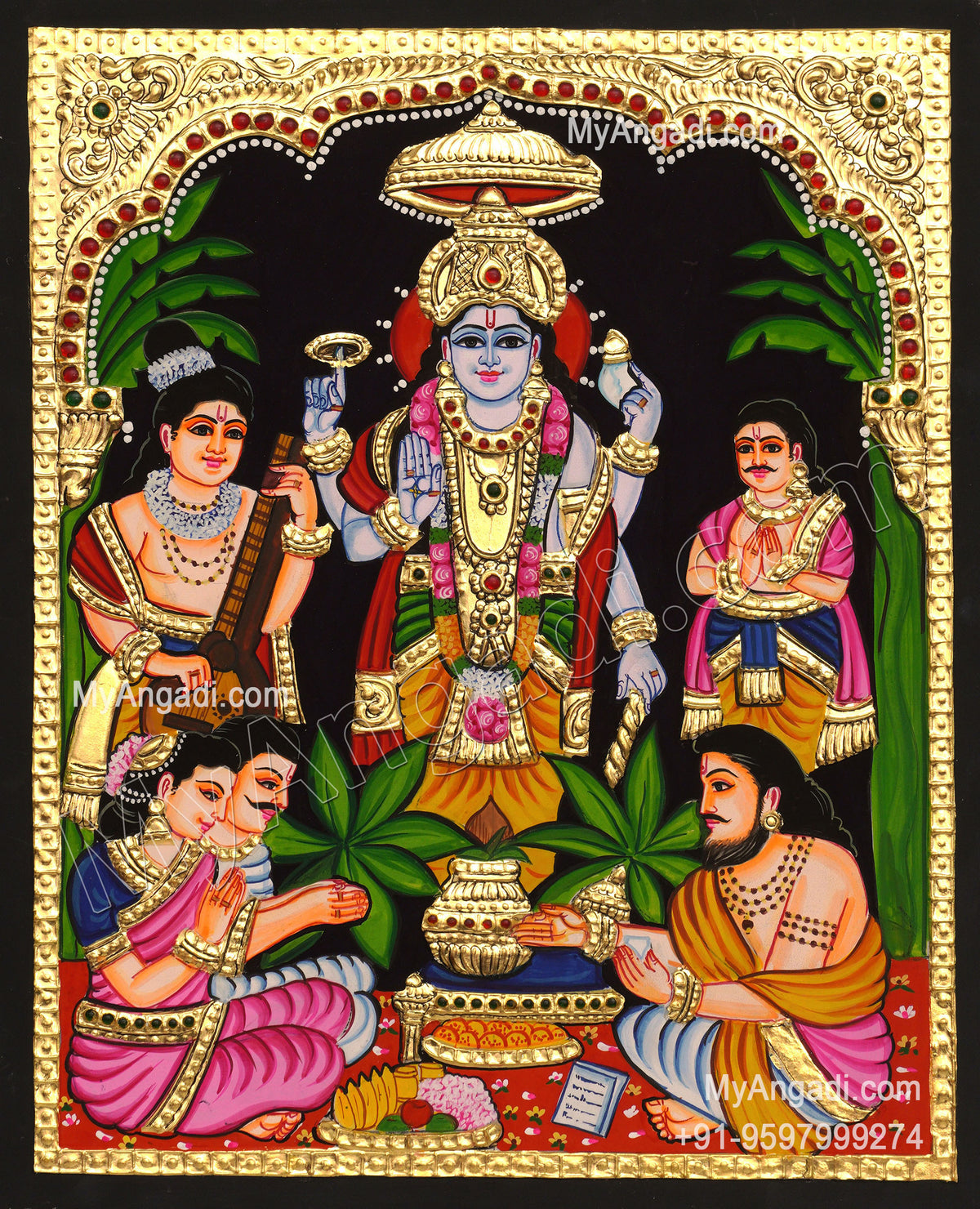 Sathya Narayana Swami Tanjore Painting