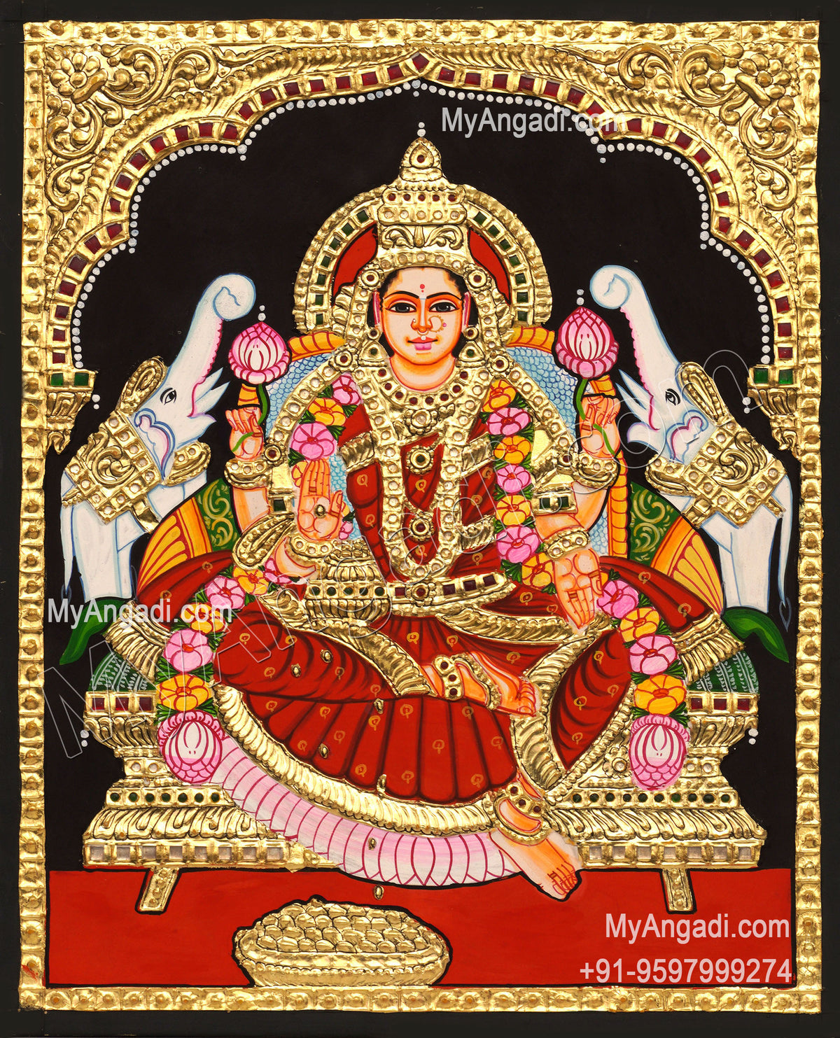 Gajalakshmi Tanjore Paintings