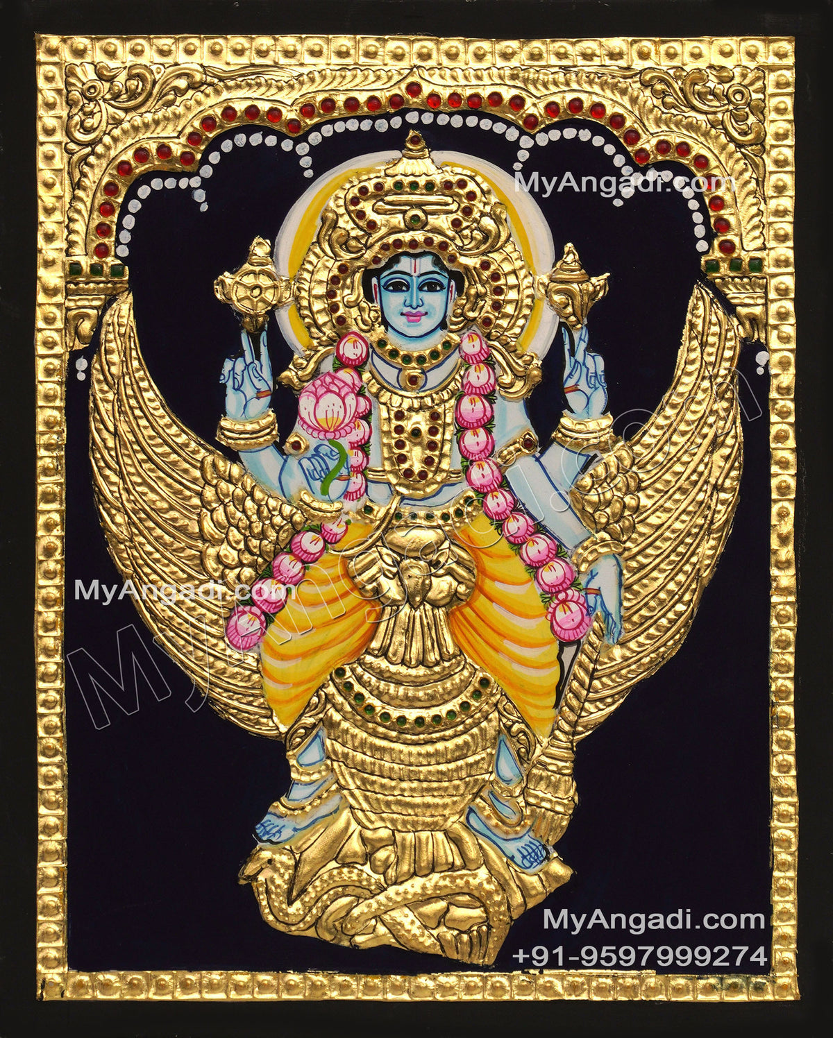 PerumalGarudar Tanjore Painting
