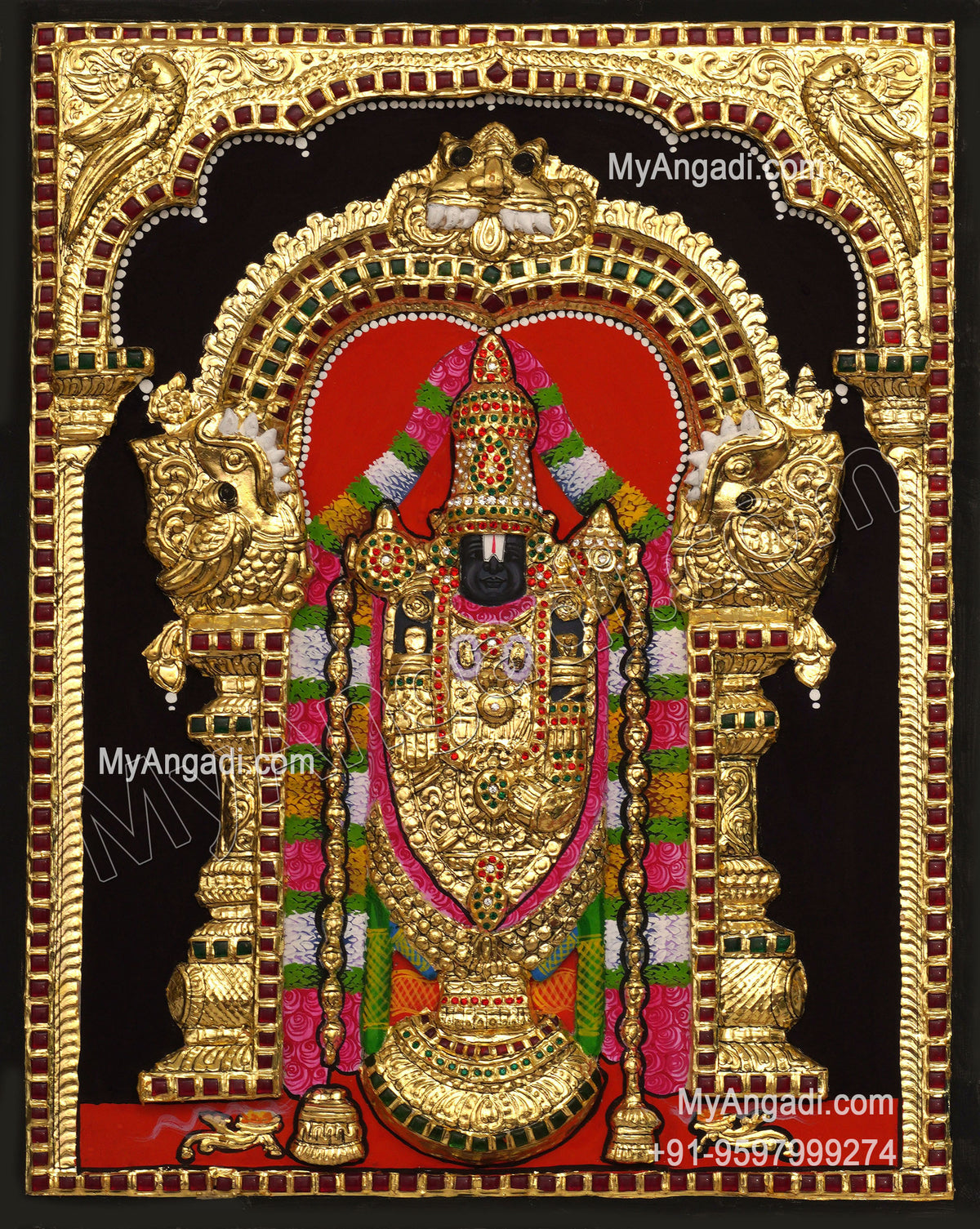 Balaji 3d Tanjore Painting