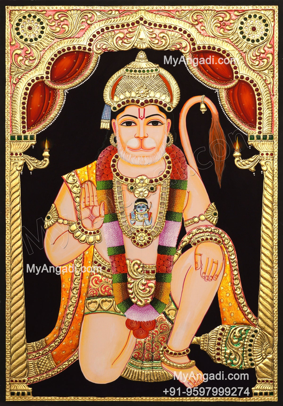 Hanuman Tanjore Paintings