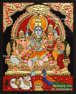 Shiva Family Tanjore Paintings