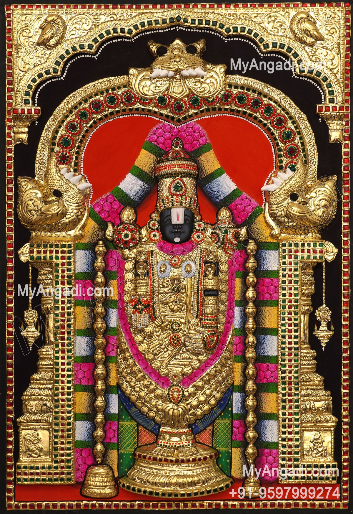 Balaji 3d Tanjore Painting