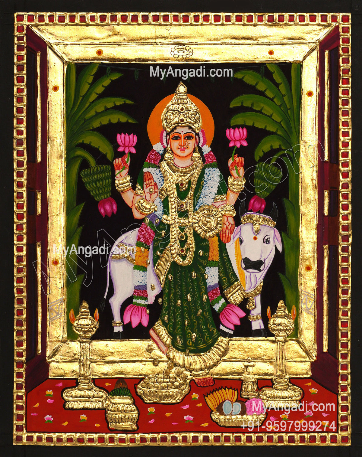 Graha Lakshmi Tanjore Painting